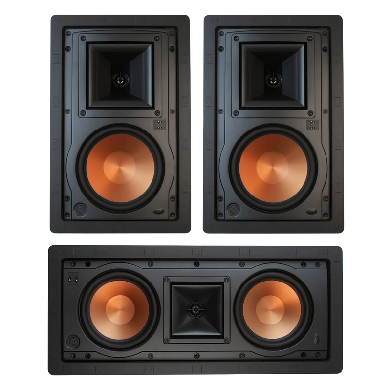 Klipsch R-5502-W II Dual 5.25" 300W In-Wall LCR Speaker and R-5650-W-II 6.5" 200W In-Wall Speakers