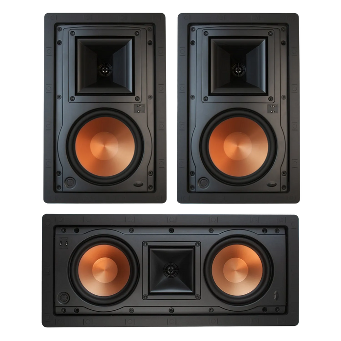 Klipsch R-5502-W II Dual 5.25" 300W In-Wall LCR Speaker and R-5650-W-II 6.5" 200W In-Wall Speakers