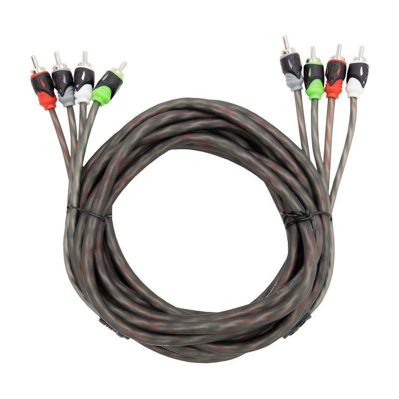 Raptor R5R174 PRO SERIES 17Ft. Dual Twist 4-Channel RCA Audio Interconnect Cable