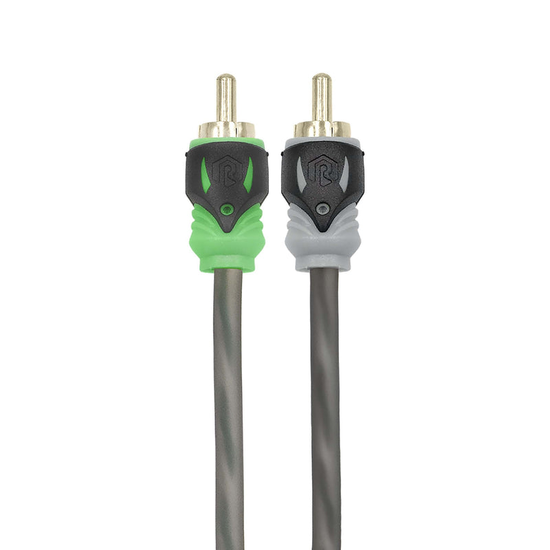 Raptor R5R18IN - Pro Series 1.5' 2-Channel Visible Dual Twist Audio RCA Cable