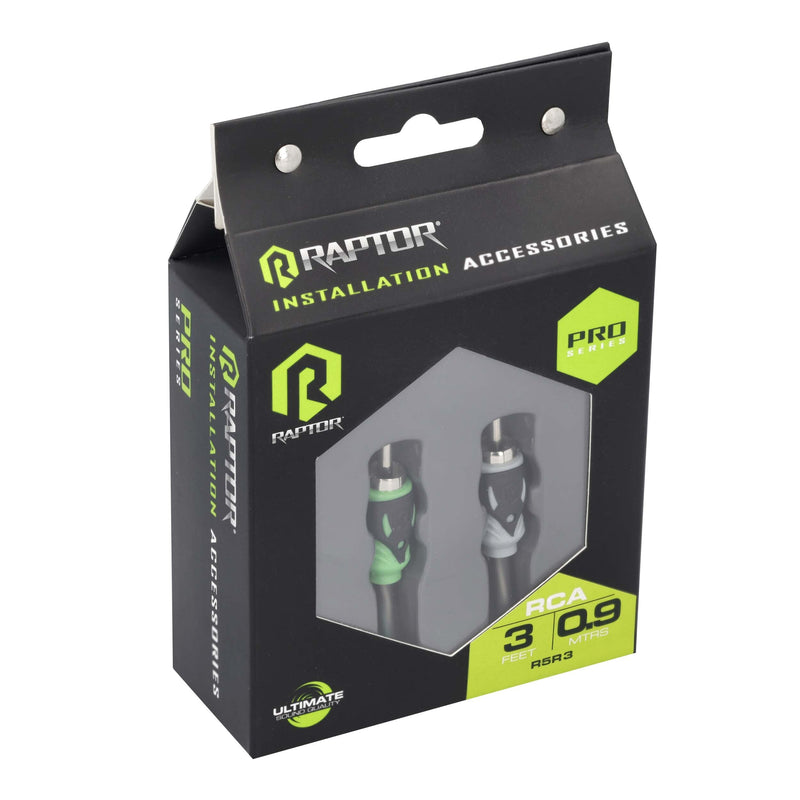 Raptor R5R3 Pro Series Visible Dual Twist Audio RCA Interconnect 2-Channels