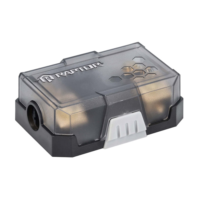 Raptor RANL2 PRO SERIES ANL 2-Position Fused Distribution Block 24K gold plated