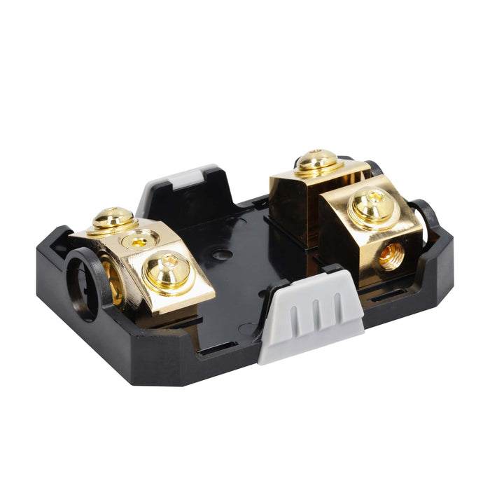 Raptor RANL2 PRO SERIES ANL 2-Position Fused Distribution Block 24K gold plated