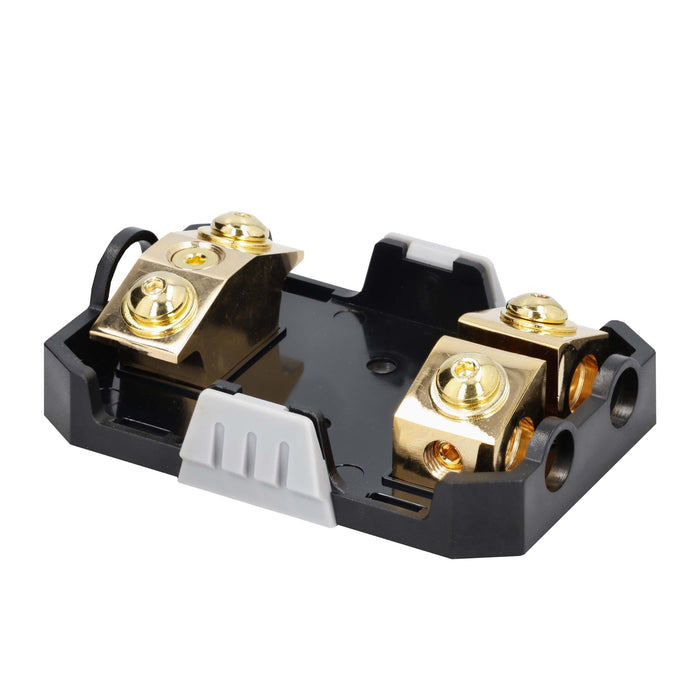 Raptor RANL2 PRO SERIES ANL 2-Position Fused Distribution Block 24K gold plated