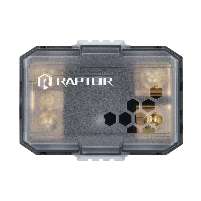 Raptor RANL2 PRO SERIES ANL 2-Position Fused Distribution Block 24K gold plated