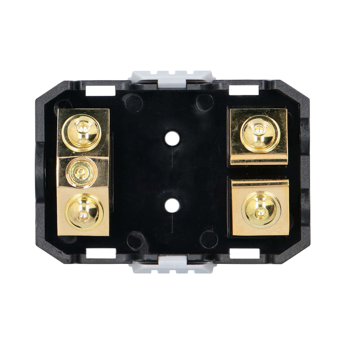 Raptor RANL2 PRO SERIES ANL 2-Position Fused Distribution Block 24K gold plated