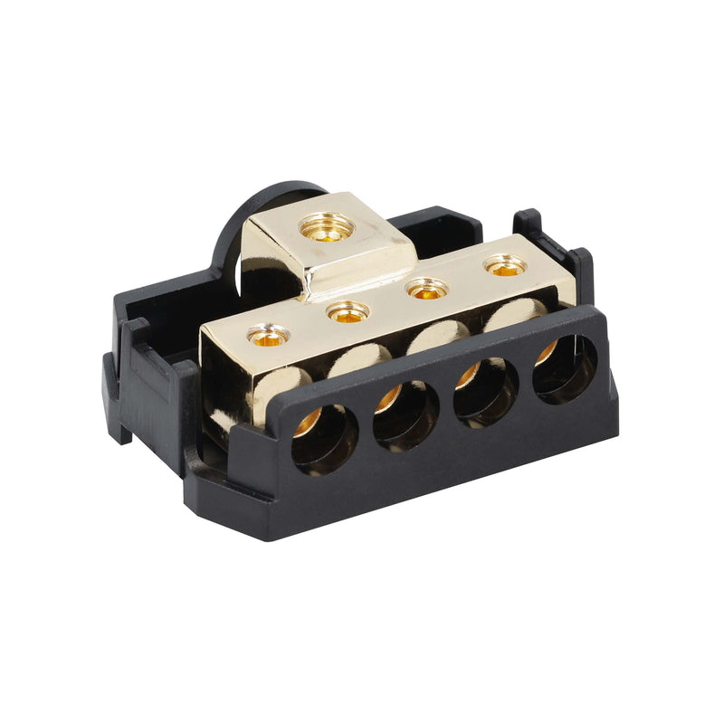 Raptor RDB1 MID SERIES 4-Position Ground Distribution Block 24K Hard Gold Plated