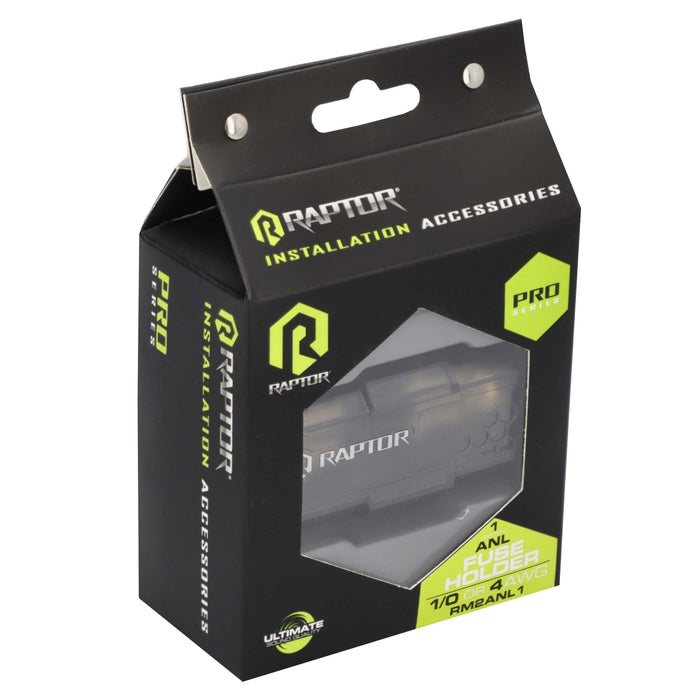 Raptor RM2ANL1 Pro Series 24K gold-plated 1/0 or 4 AWG Mini ANL & ANL Fuse Holder