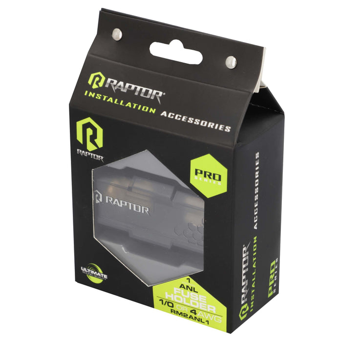 Raptor RM2ANL1 Pro Series 24K gold-plated 1/0 or 4 AWG Mini ANL & ANL Fuse Holder