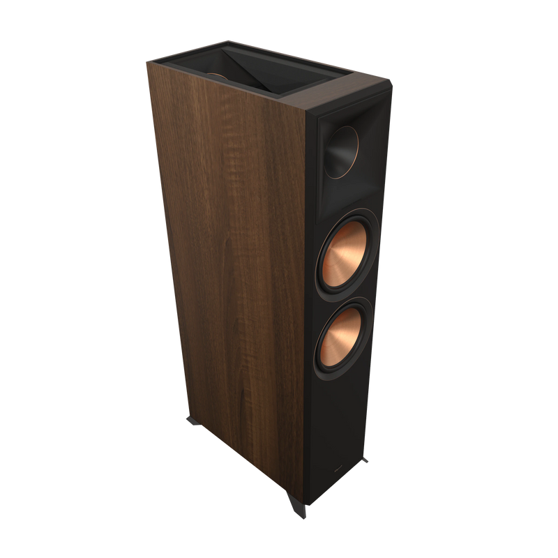 Klipsch RP-8060FA II Dual 6.5 600W 8 Ohms Cerametallic Cone Woofers Dolby Atmos Floorstanding Speaker, Walnut (Each)