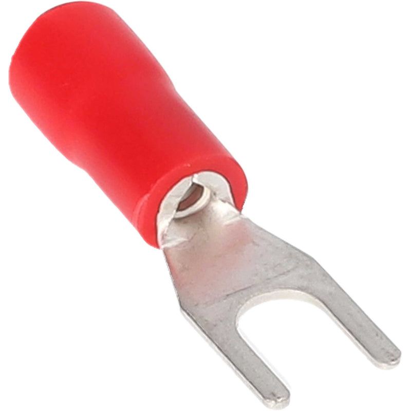 The Install Bay RVST6 Vinyl Red 22/18 Gauge #6 Spade Terminal (100/pk)