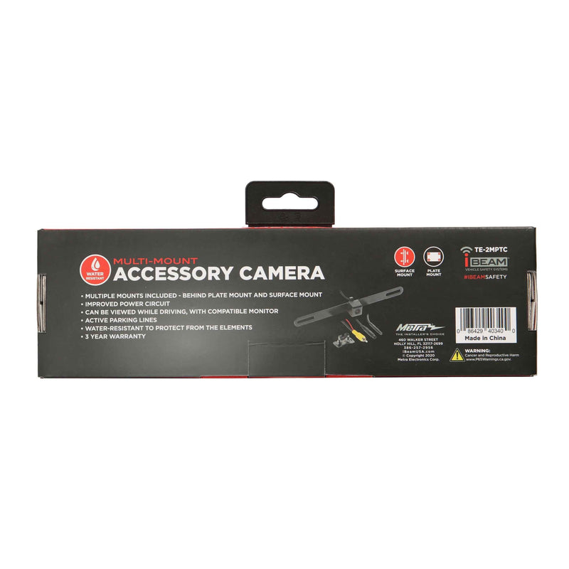 iBeam TE-2MPTC Behind License Plate Camera w/ Active Parking Lines 150° Viewing Angle