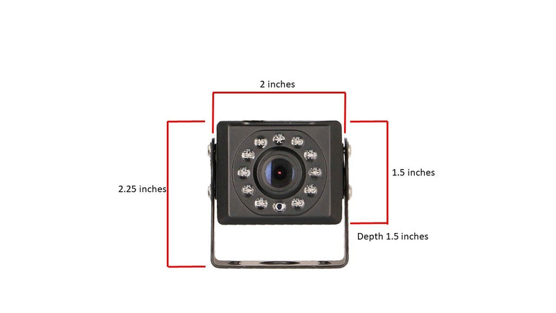 iBeam TE-7VS TE-CCMM1 7 Inch Dash Mount Monitor Universal Mini Camera with 11 IR LED's for Commercial Vehicles