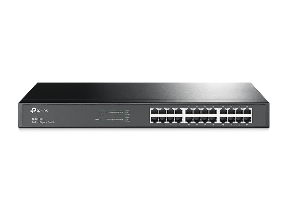 TP-Link TL-SG1024 24-Port Gigabit Ethernet Unmanaged Switch Plug & Play Fanless Metal Design
