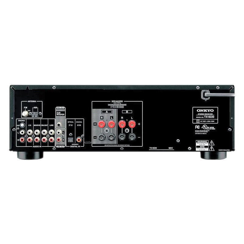 Onkyo TX-8220 2 Channel Home Audio Stereo Receiver with Bluetooth - Certified Refurbished