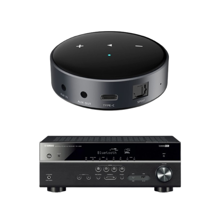 WiiM Mini AirPlay2 Wireless Audio Streamer and Yamaha RX-V385 5.1-Channel 4K A/V Receiver
