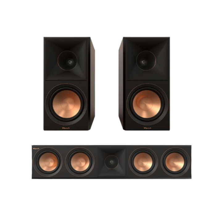 Klipsch RP-600M II 6.5" 400W Bookshelf Speakers and RP-504C II 600W Center Channel Speaker