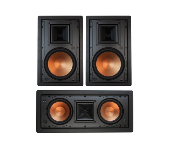 Klipsch R-5502-W II and Klipsch R-5800-W II (Pair) In-Wall Speaker (White)