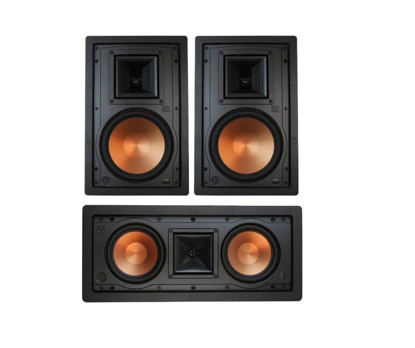 Klipsch R-5502-W II and Klipsch R-5800-W II (Pair) In-Wall Speaker (White)