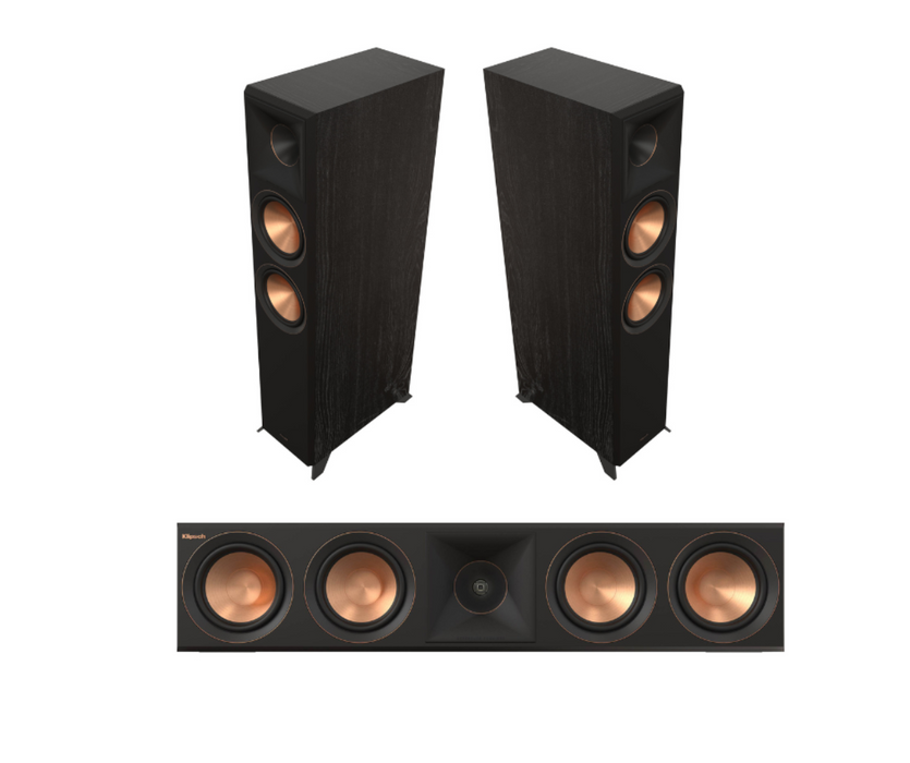 Klipsch RP-504C II Center Channel Speaker Home Audio and  Klipsch RP-6000F II Floorstanding (Pair) Speaker Home Audio Ebony