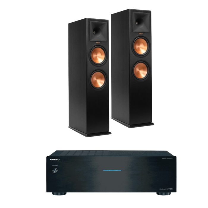 Klipsch RP-280F Floorstanding Speakers and Onkyo M-5010 2-Channel Home Audio Power Amplifier