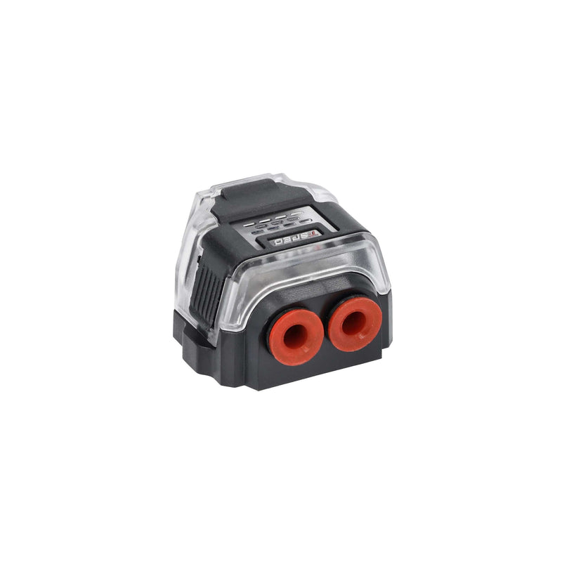 T-spec VDB2 2-Position 1/0-4 AWG in/(2) 4/8 AWG out Compact Distribution Block