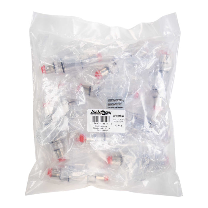 The Install Bay WFH-MANL 4/8 Gauge Mini ANL Nickel Fuse Holder (10 Pack)