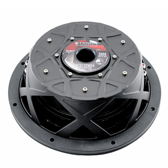 Orion XTR12SWD4 XTR Series 2000 Watts Max Power 12" DVC 4 Ohm Car Subwoofer 500W RMS (Each)
