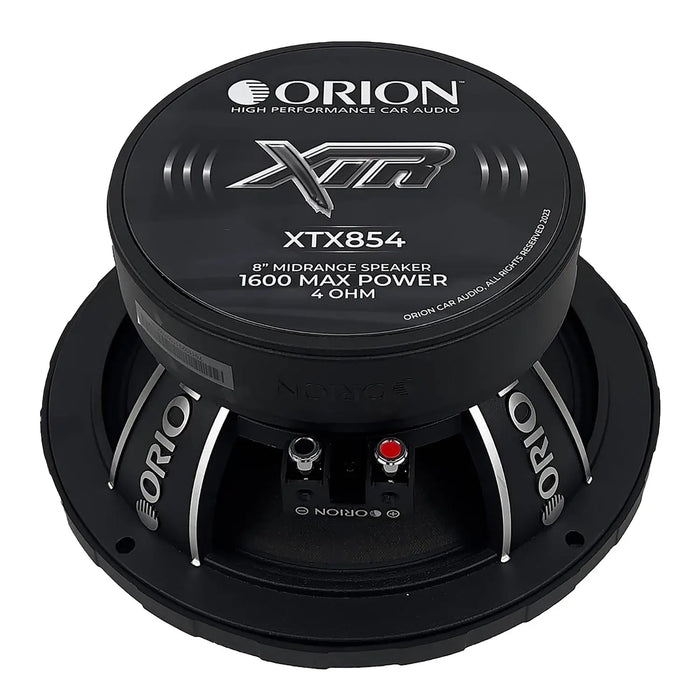 Orion XTX854 XTR Pro Audio 8" High Efficiency Mid Range Speaker 1600 Watts Max 4 Ohm Car Audio (Pair)