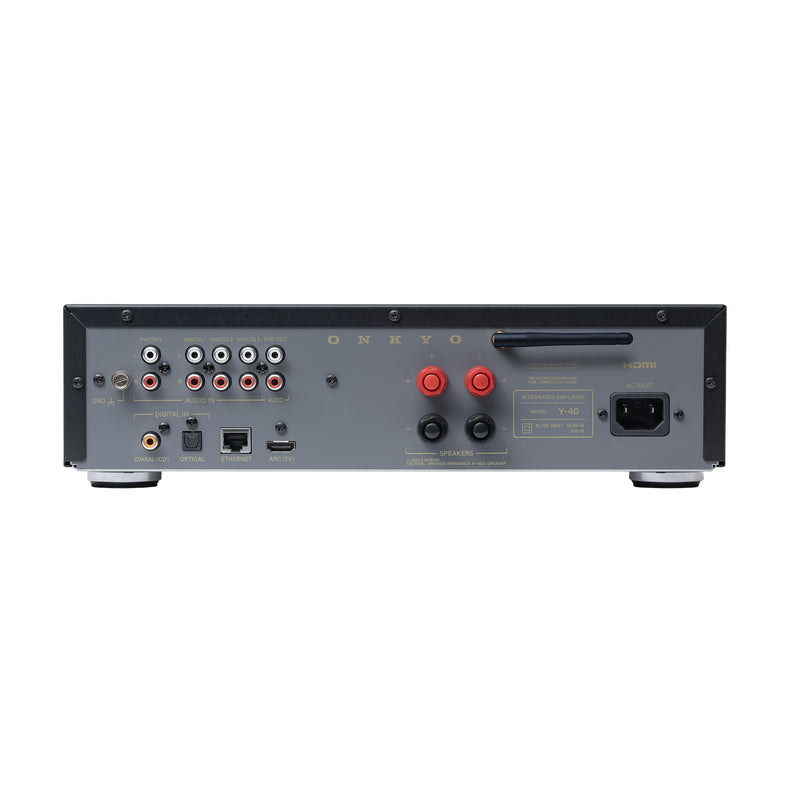 Onkyo Muse Y-40 Network Integrated Amplifier 150W Hi-Fi Stereo Amp w/ DAC Wi‑Fi Bluetooth AirPlay 2 & Chromecast - Black