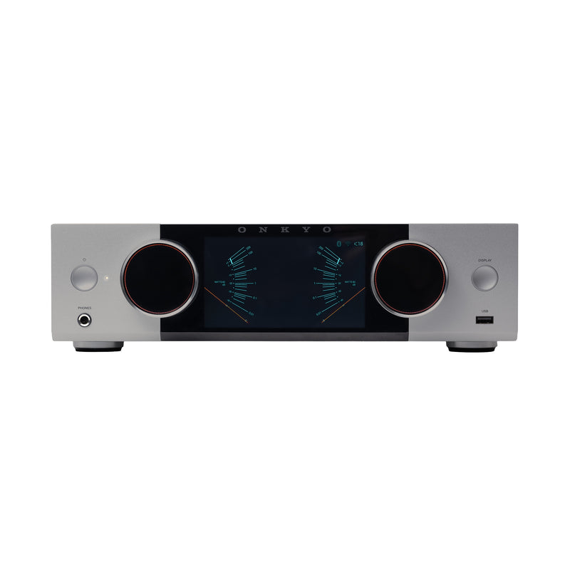 Onkyo Muse Y-50 Hi-Fi Streaming Amplifier 250W Power Built-In DAC HDMI ARC Wi-Fi & Bluetooth - Silver