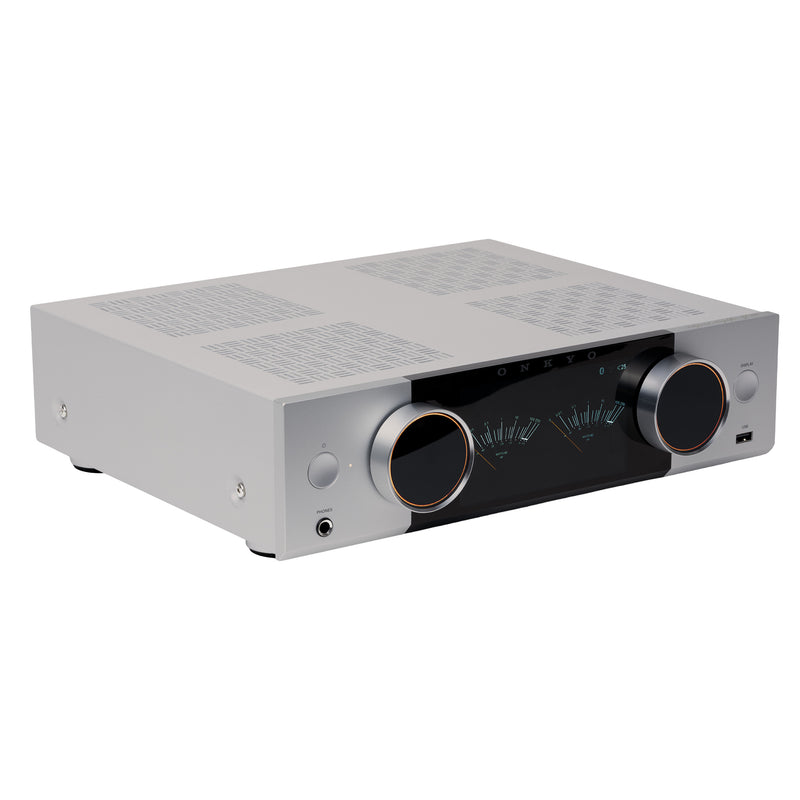 Onkyo Muse Y-50 Hi-Fi Streaming Amplifier 250W Power Built-In DAC HDMI ARC Wi-Fi & Bluetooth - Silver