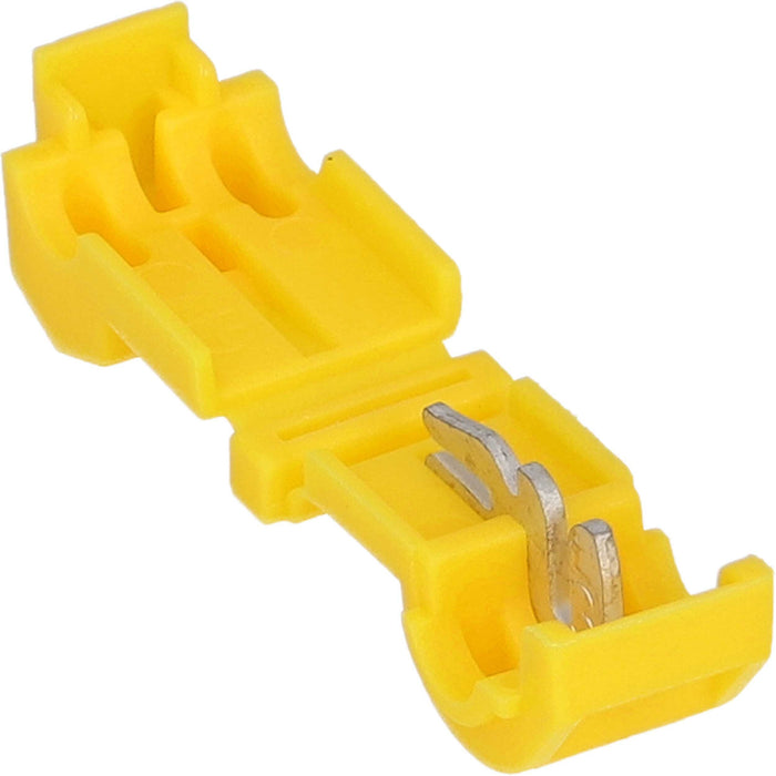 12-10 Gauge AWG Yellow Insulation Displacement T-Tap Connector 100 Pack
