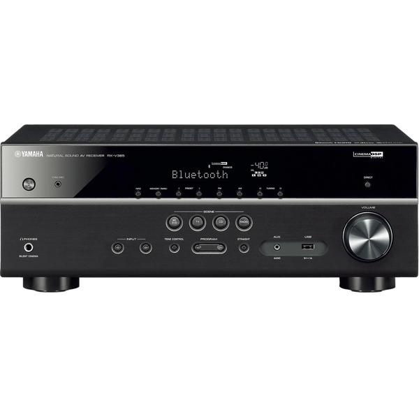 Yamaha RX-V385 5.1-channel Home Theater A/V Receiver Wireless with Bluetooth