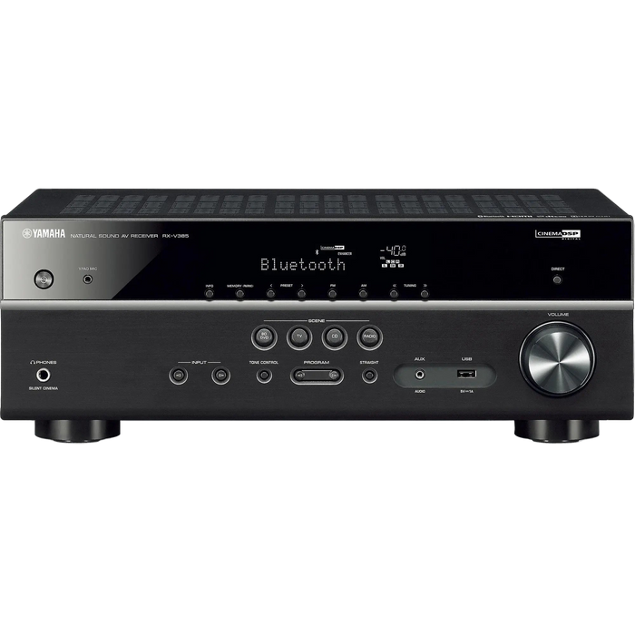 Yamaha RX-V385 5.1-channel Home Theater A/V Receiver Wireless with Bluetooth
