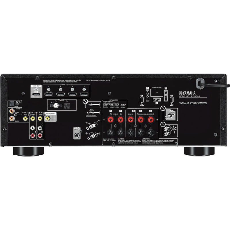 WiiM Mini AirPlay2 Wireless Audio Streamer and Yamaha RX-V385 5.1-Channel 4K A/V Receiver