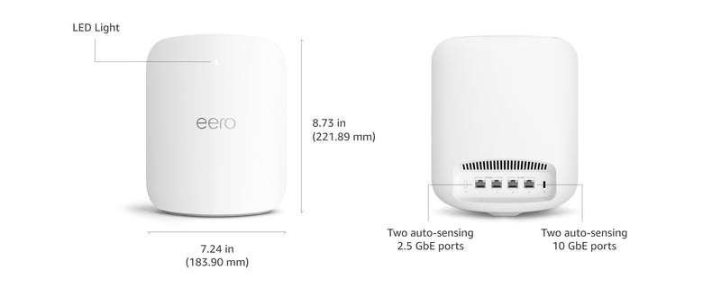 eero Max 7 Tri-band Mesh Wifi 7 Router BE20800 Up to 9.4 Gbps Wired and 4.3 Gbps Wireless Speeds