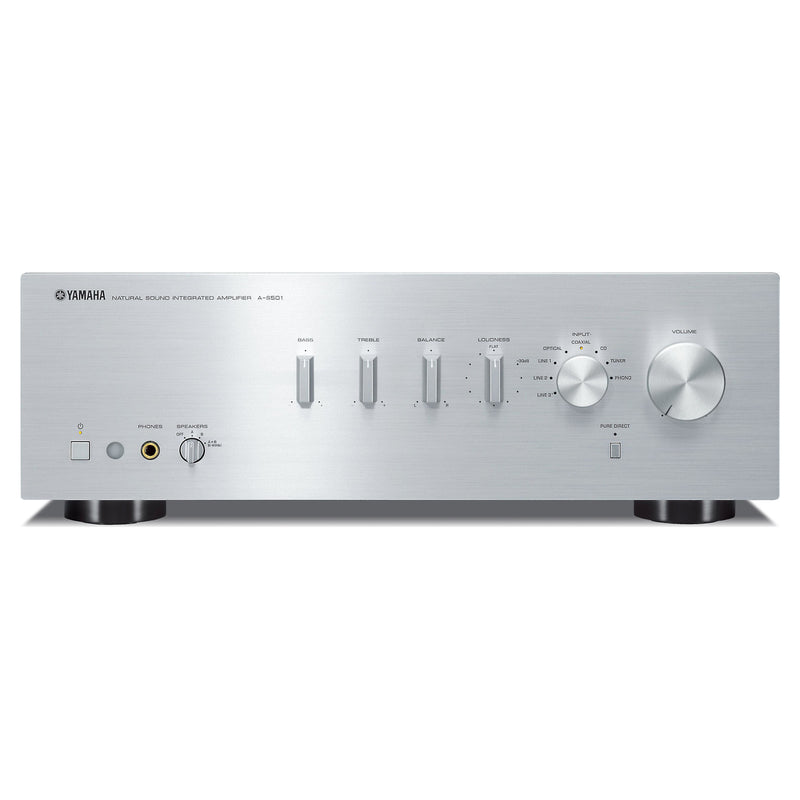 Yamaha A-S501 2-Channel Stereo Integrated Amplifier with Built-in DAC - Silver