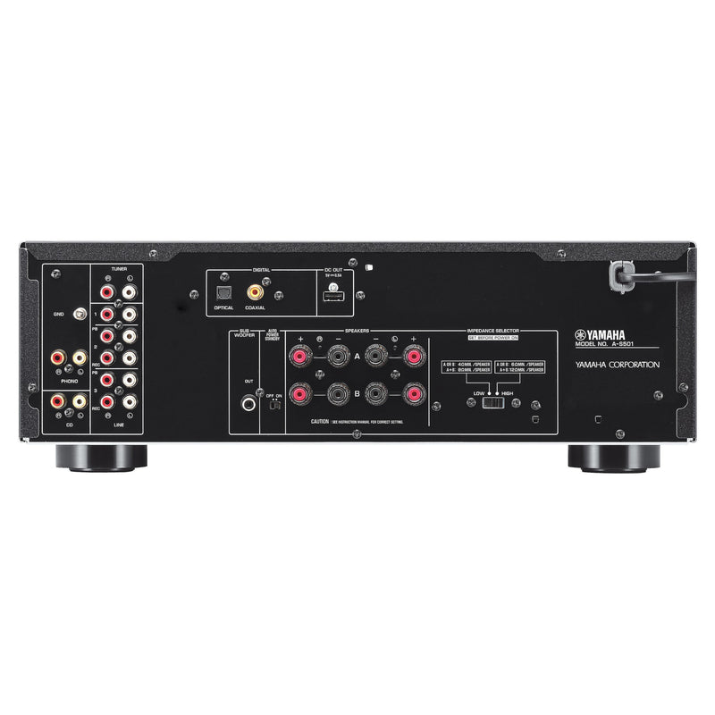 Yamaha A-S501 2-Channel Stereo Integrated Amplifier with Built-in DAC - Silver
