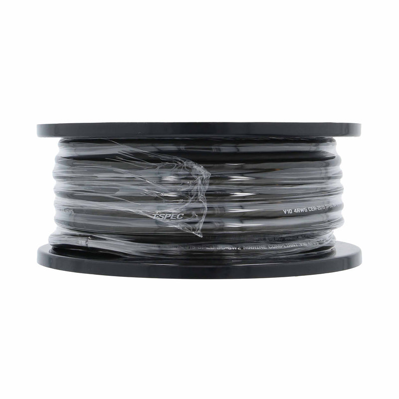 T-Spec V10GW-4100 4 AWG OFC Power Wire - v10 Series - 100FT Matte Black