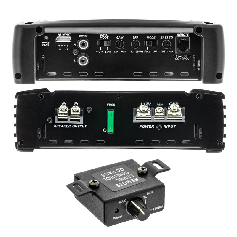 Blaupunkt AMP1500M 1500 Watt Class AB Monoblock Car Audio Amplifier with Remote