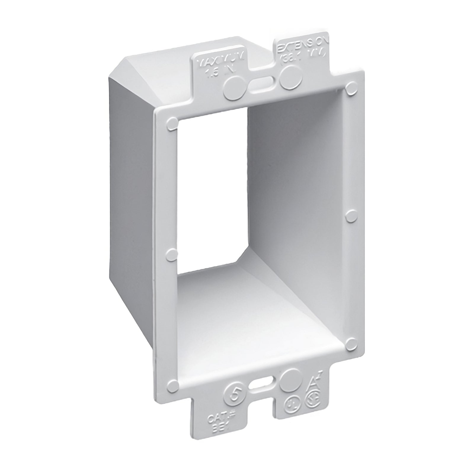25 Pcs BE1-2 Electrical Outlet Box Extenders - 1-Gang, White, Non-Metallic With Screws - View #9