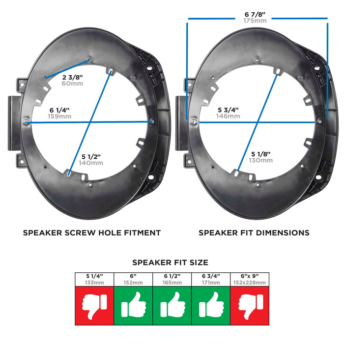 Metra 82-3018 Speaker Adapter for Select 16-up Chevrolet Camaro (pair)