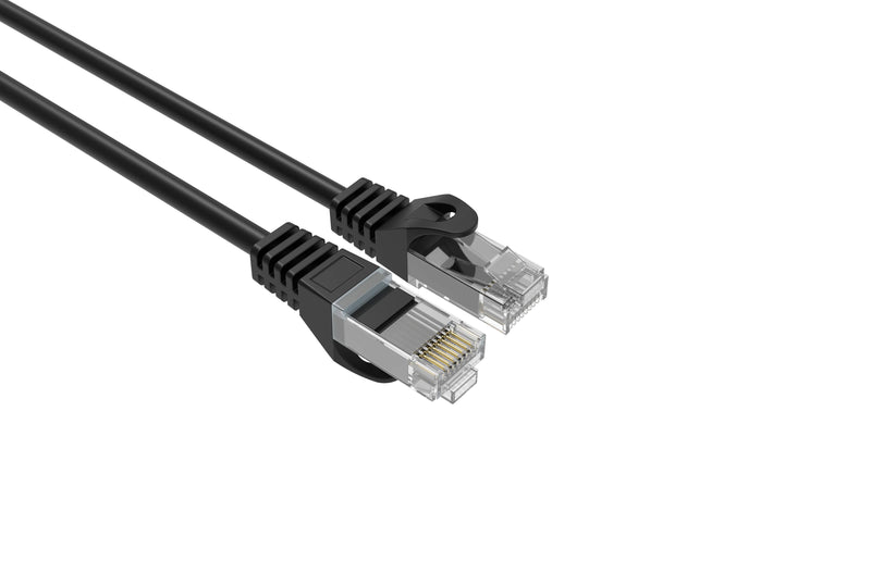Cat6 Black Slim Patch Cable 28AWG Bare Copper RJ-45 Ethernet Cable 5ft (1-10 Pack)