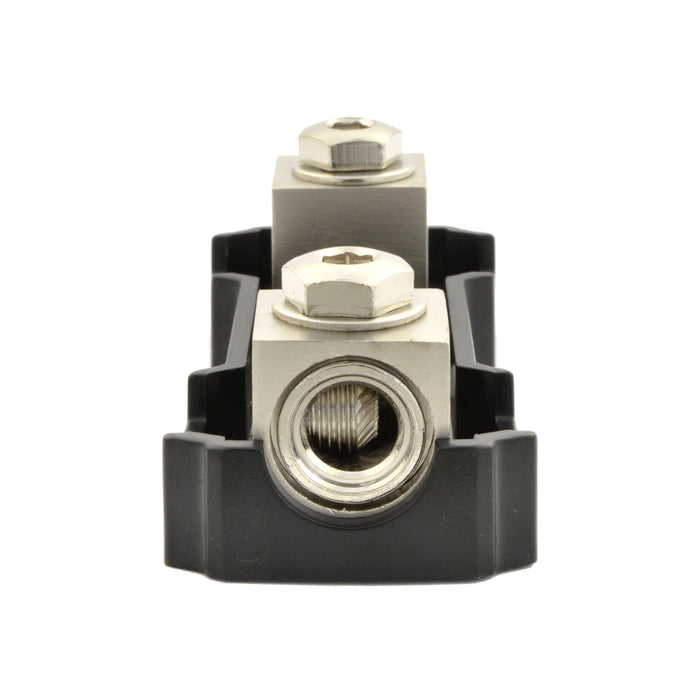 1/0 or 4 Gauge In-Out Inline ANL Fuse Holder Nickel Plated Brass with Heat-Resistant Cover