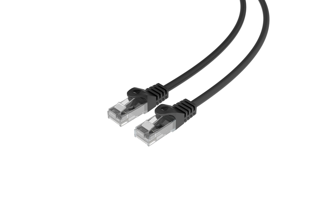 Cat6 Black Slim Patch Cable 28AWG Bare Copper RJ-45 Ethernet Cable 5ft (1-10 Pack)