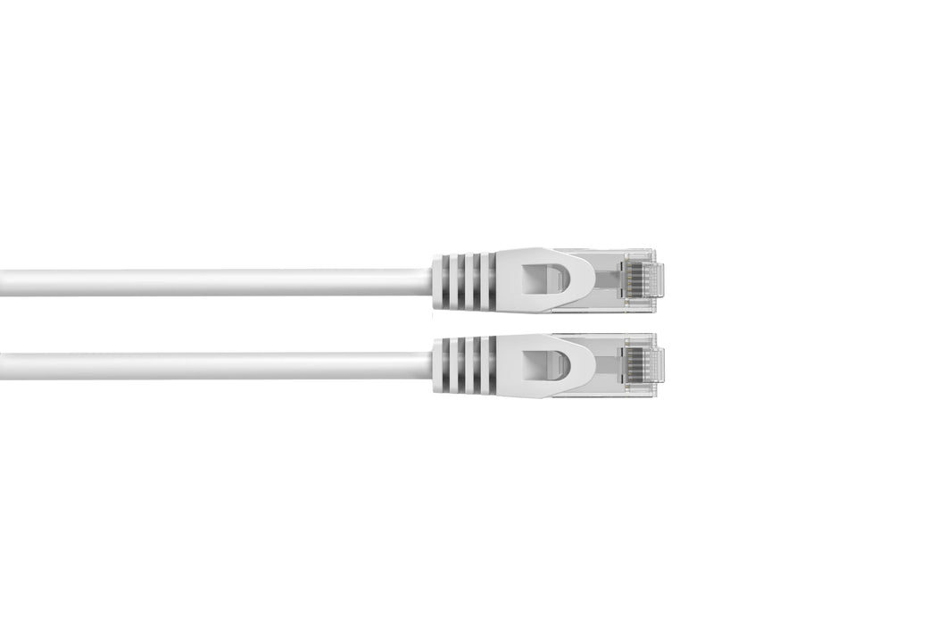 Cat6 White Slim Patch Cable 28AWG Bare Copper RJ-45 Ethernet Cable 7ft (1-10 Pack)