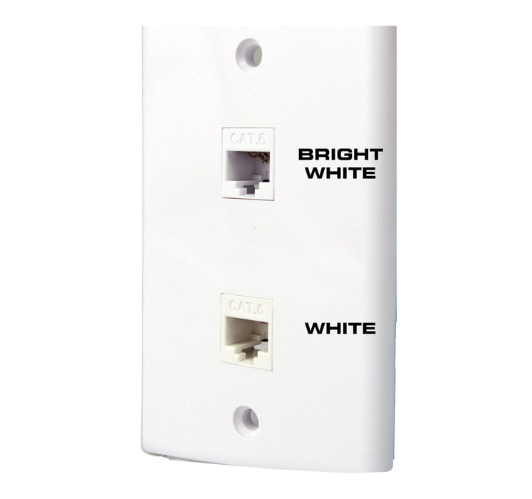 Vertical Cable 352-V2700/BW/25 CAT6 RJ45 Keystone Jack V-Max Series Unshielded - White (25 pack)