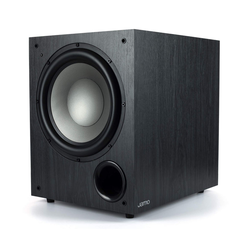Jamo C910 10" Front-Firing Polyfiber Woofer 200W Class D AMP Powered Subwoofer Black (each)