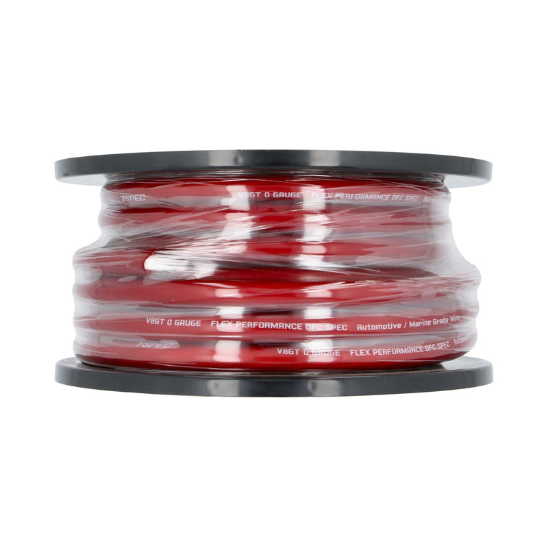 T-Spec V8GT10RD-50 v8GT SERIES Red 1/0 AWG 25-50 FT RED OFC Power Wire